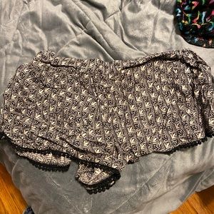 Black and White Shorts